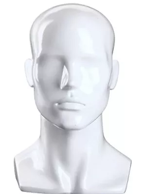 Only Hangers Male Gloss White Mannequin Head • $69.28