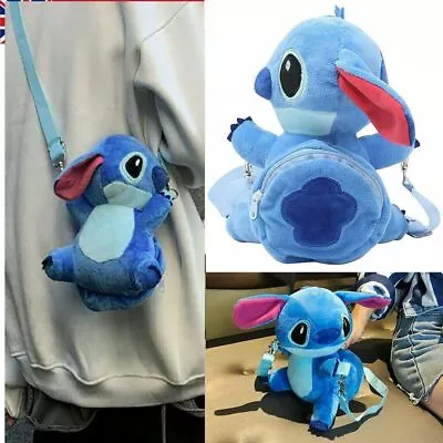 Lilo Stitch Crossbody Bag Plush Hand Messenger Toy Purse Phone Bag Gift Handbag • £4.99