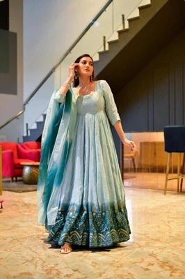 $95.74 • Buy Pakistani Indian Wedding Gown Salwar Kameez Suit New Party Wear Dress Bollywood