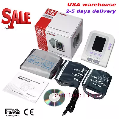 LCD Digital Blood Pressure Monitor Adult/pediatric Cuffs+SWUpper ArmUS Seller • $64.99
