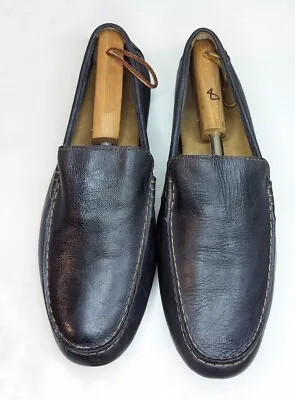 BORN Men's ALLAN Loafers Shoes Navy Marine Size 11 Nappa Leather • $28.76