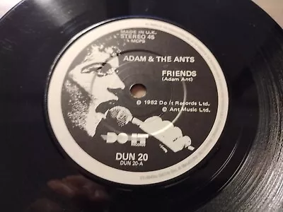 Adam & The Ants - Friends - Do It Records - Dun 20 - Uk - Rock - 1982 • £0.99