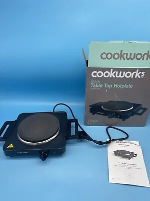 Cookworks Kitchen Electric 1500W Portable Table Top Single Hob Hot Plate Cooker • £19.99