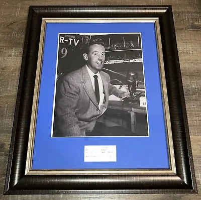 Vin Scully Auto Signed Framed Photo Dodgers HOF Baseball Announcer W/COA • $389.95