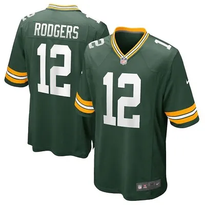 Men's Nike Aaron Rodgers 12 NFL Green Bay Packers Green Game Jersey Size: Medium • $94.90