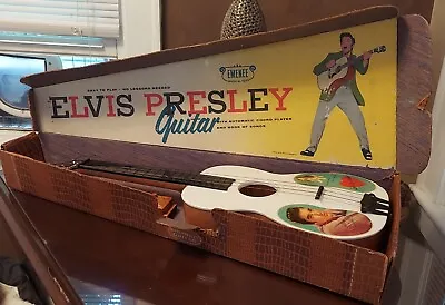 Rare Vintage 1956 Elvis Presley Emenee 4 String Guitar With Box & Chord Selector • $1200