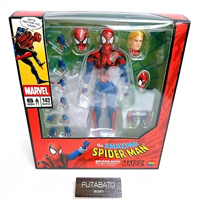 MEDICOM TOY MAFEX No.143 SPIDER-MAN BEN REILLY COMIC Ver. Action Figure FASTSHIP • $100.80