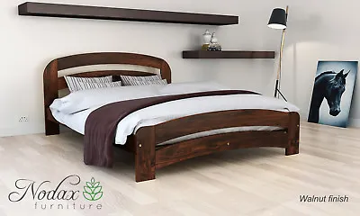 *NODAX* Wooden Pine King Size Bed 5ft Wooden Bed Frame&Slats'F10'_COLOURS • £365