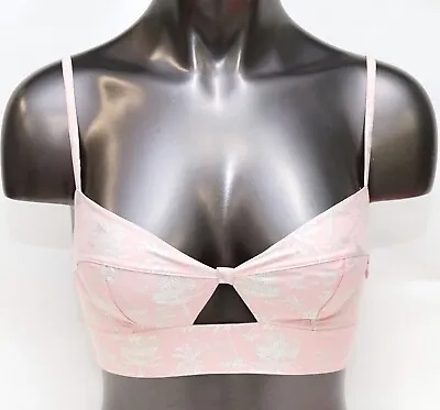 Victoria's Secret Designer Collection Pink Silver Palm Side Zip Unlined Bralette • $8.97