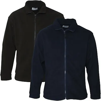 £10.99 • Buy Mens Full Zip Up Fleece Jacket Work Casual Leisure Coat Sports Top Sizes S-2XL 