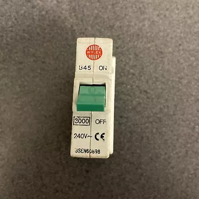 Wylex Plug In 45 Amp MCB Type B45 Fuse Circuit Breaker Push Mini Trip SMT45 GE • £29.99