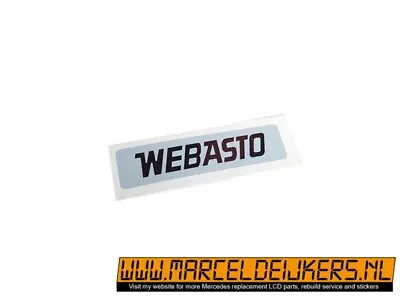 Mercedes Sticker Decal Webasto Block Heater W201 W123 W124 W126 W107 R107 • $7.47