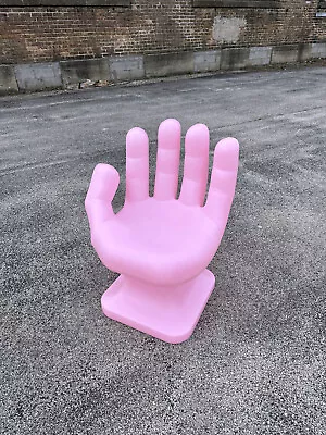 Cotton Candy Pink Left HAND SHAPED CHAIR 32  Tall Adult 70s Retro ICarly NEW • $199