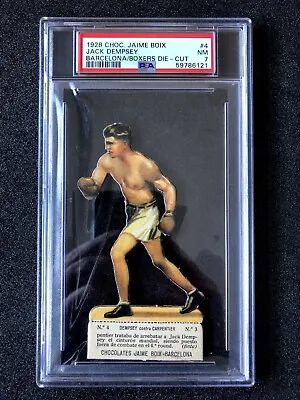 $670 • Buy 1928 Jack Dempsey Boxing #4 Die-cut Card PSA 7 Jaime Boix Chocolate POP 12