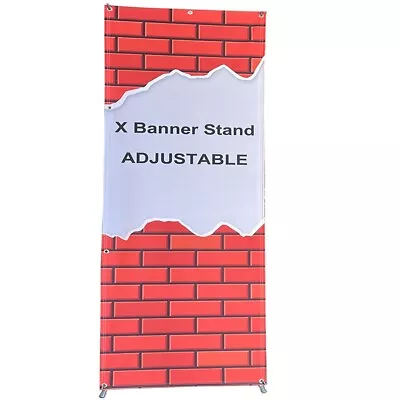 Premium Adjustable X Banner Stand With Portable Oxford Bag 23 X63  To 32 X74  • $28.99