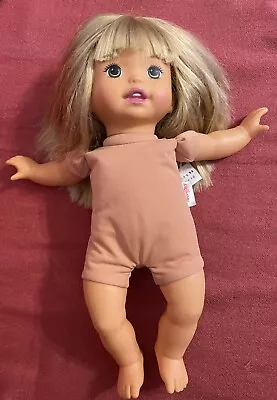 Fisher Price Mattel 14  Little Mommy Baby Doll 2011 Blonde Lt Brown Hair CLEAN • $8.95