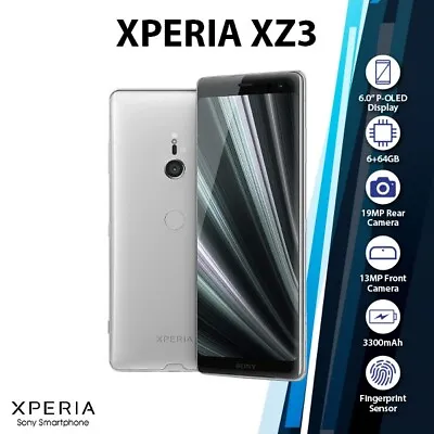 (New&Unlocked)Sony Xperia XZ3 6GB+64GB Dual SIM Android Mobile Phone AU - SILVER • $547