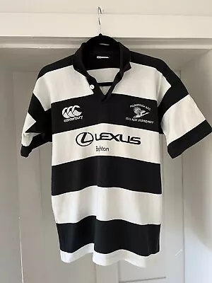 Canterbury Pulborough RFC Black & White Short Sleeve Rugby Shirt Size 12/Age 12? • £4.99