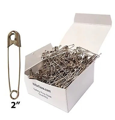 Extra Large 2 Inch Safety Pins - Heavy Duty Large Safety Pins Silver Safety P... • $10.76