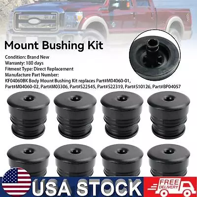 Silicone Body Mount Bushing Kit Fit Ford F250 F350 2008~2016 Super Duty Crew Cab • $149.61