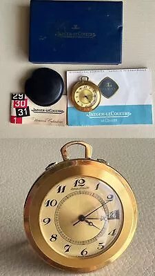 Vintage Jaeger-lecoultre Memovox Travel Clock Date Pocket Watch Nos +papers • $56