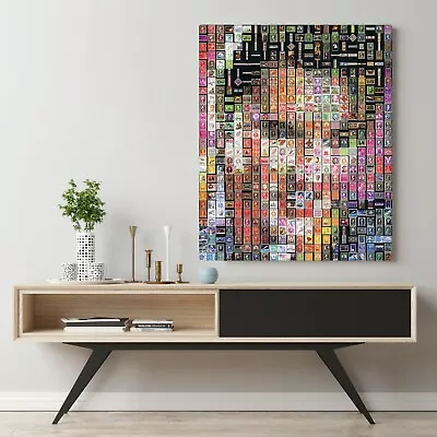 Elvis Presley Canvas Wall Art1950-1959 Pop Art Stamp Portrait Canvas Print • $34.90