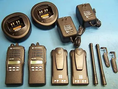 2 Motorola HT1250 VHF 136-174MHz 128 Channel Mint Tested • $600