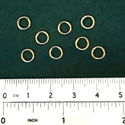 6mm SOLDERED-CLOSED JUMP RINGS For 1:9 Scale Model Horse Tack (Set-of-8) - GOLD • $1.99