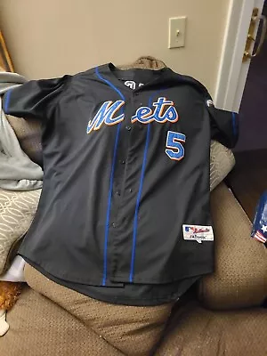 2009 New York Mets Authentic Black Majestic David Wright Jersey Size 54 • $100