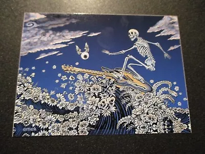 EMEK 3X4  Surfing Skull TRPS STICKER Art From Silkscreen Poster Print • $2.99