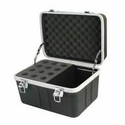 Microphone Case For 12; Storage-Transport Lightweight ABS Aluminum Custom Foam • $68.98