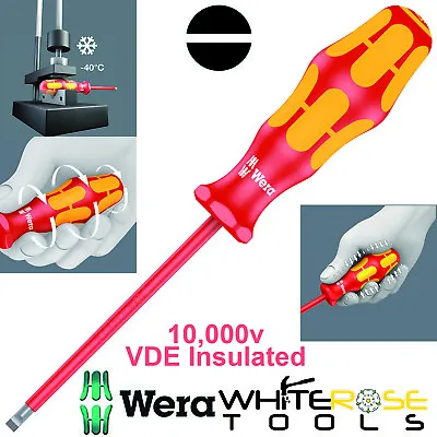 Wera Kraftform Plus VDE Insulated Screwdrivers 160i Slotted Lasertip 10000V • £9.99