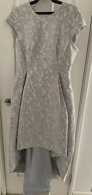 Carla Zampatti Silver ‘Renaissance’ Brocade Gown/Dress Size 10 Pre Owned  • $169
