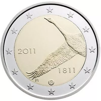 2011 Finland € 2 Euro UNC Uncirculated Coin Bank Of Finland 200 Years • $7.95