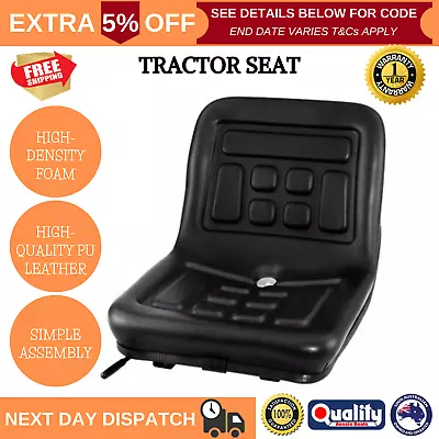 $81.27 • Buy Tractor Seat Chair Forklift Excavator Mower Bulldozer Backrest Universal Black