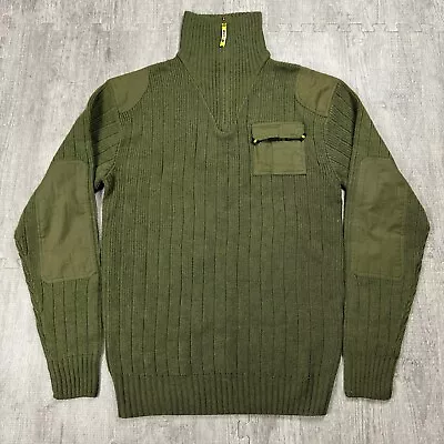 Vtg North Work European Utility Cargo Sweater Outdoor Knit Military Patch Xxl • $39.99