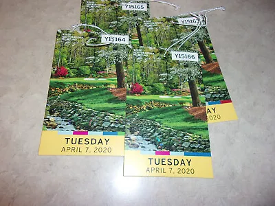 Four 2020 MASTERS Practice Round Tickets.  Never Used. Bonus. • $110