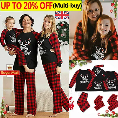 £7.69 • Buy Family Matching Adult Christmas Pyjamas Xmas Nightwear Pajamas Couple PJs Set UK