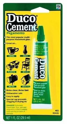 Duco Cement Glue Ceramic Glass Plastic Wood Metal Fast Setting Permanent NEW • $6.99