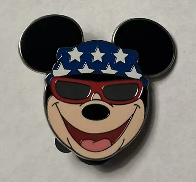 Disney - Mickey Mouse - Head Ears Bandana Sunglasses American Flag Pin • $5.99