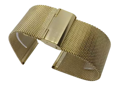 Gold Colour Mesh Watch Strap Bracelet Milanese Stainless Steel 24mm • $16.50