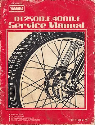 YAMAHA ~ DT250D DT400D / DT250E DT400E ~ Genuine SERVICE Workshop MANUAL ~ 1981 • £45