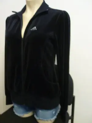 $23 • Buy Adidas Ladies Zippered Velour Jacket - Size 14 - Like New