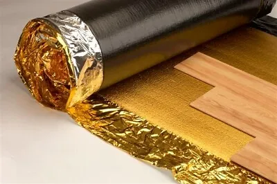 5mm Sonic Gold Acoustic Underlay For Wood Or Laminate Flooring & Heat Insulation • £39.99