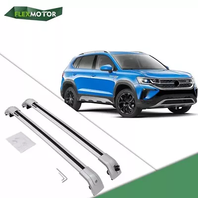 Pair Crossbars Fit For VW Taos 2022 2023 Lockable Cross Bars Roof Rack Rail • $114.99