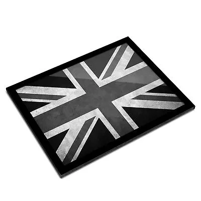 A3 Glass Frame BW - Union Jack Flag GB UK England  #38186 • £39.99