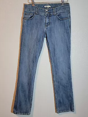 Cabi Jeans Womens Size 6 Regular Straight Stretch Low Rise Denim Color Blue • $16.99