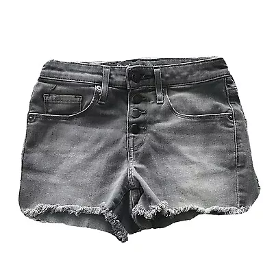 Mossimo Women Shorts Stretch High Rise Buttons Size 00 Color Gray  • $12.97