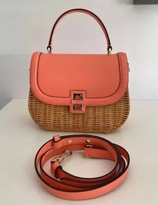 Kate Spade Wicker Crossbody Handle Bag As New • $150