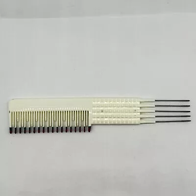 Vintage Mebco Hair Teaser Comb Metal Pick Combo Retro Styling Tool 1980’s/90’s • $14.95